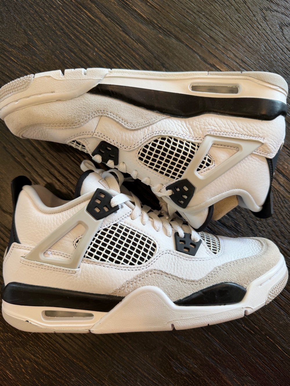 Jordan Air Jordan 4 Retro 'Military Black' GS Basketball Shoes Size 7Y